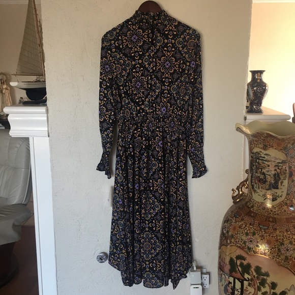 Nanette Nanette Lepore Smock Neck Long Sleeve Midi Dress NWT - Picture 4 of 15